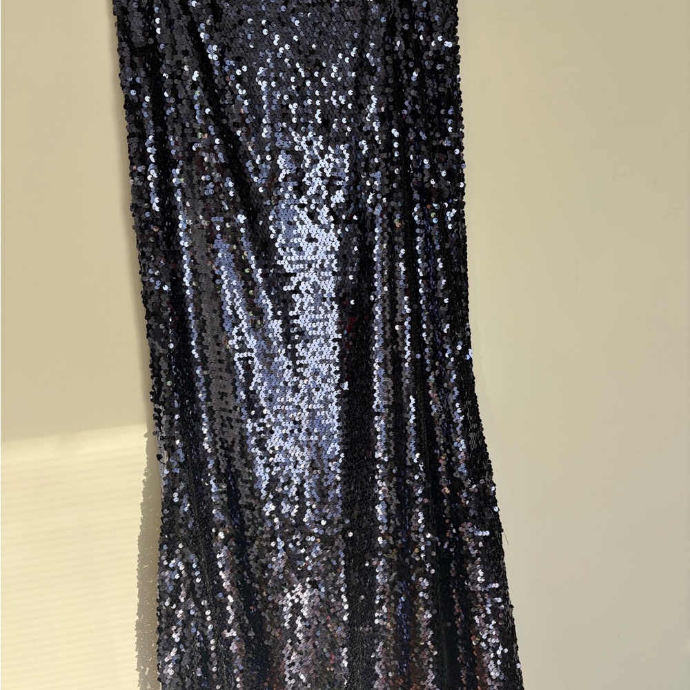 Dark Blue Sequin Maxi Skirt. Ready for New Years Eve
